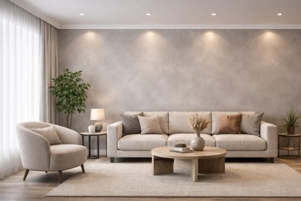 صالة عصرية بجدار أكسنت ستوكو في الأحمدي