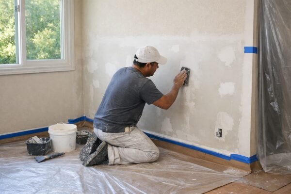 تجهيز جدار قبل الدهان في القادسية