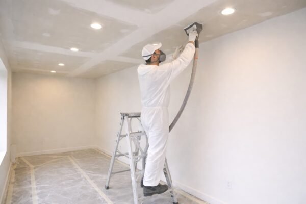 صنفرة فواصل جبس بورد في سقف بالمرقاب